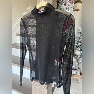 Sheer Black Turtleneck